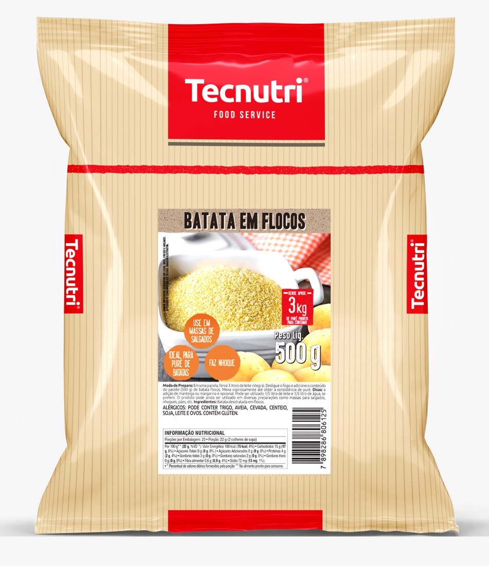 BATATA EM FLOCOS TECNUTRI 500G
