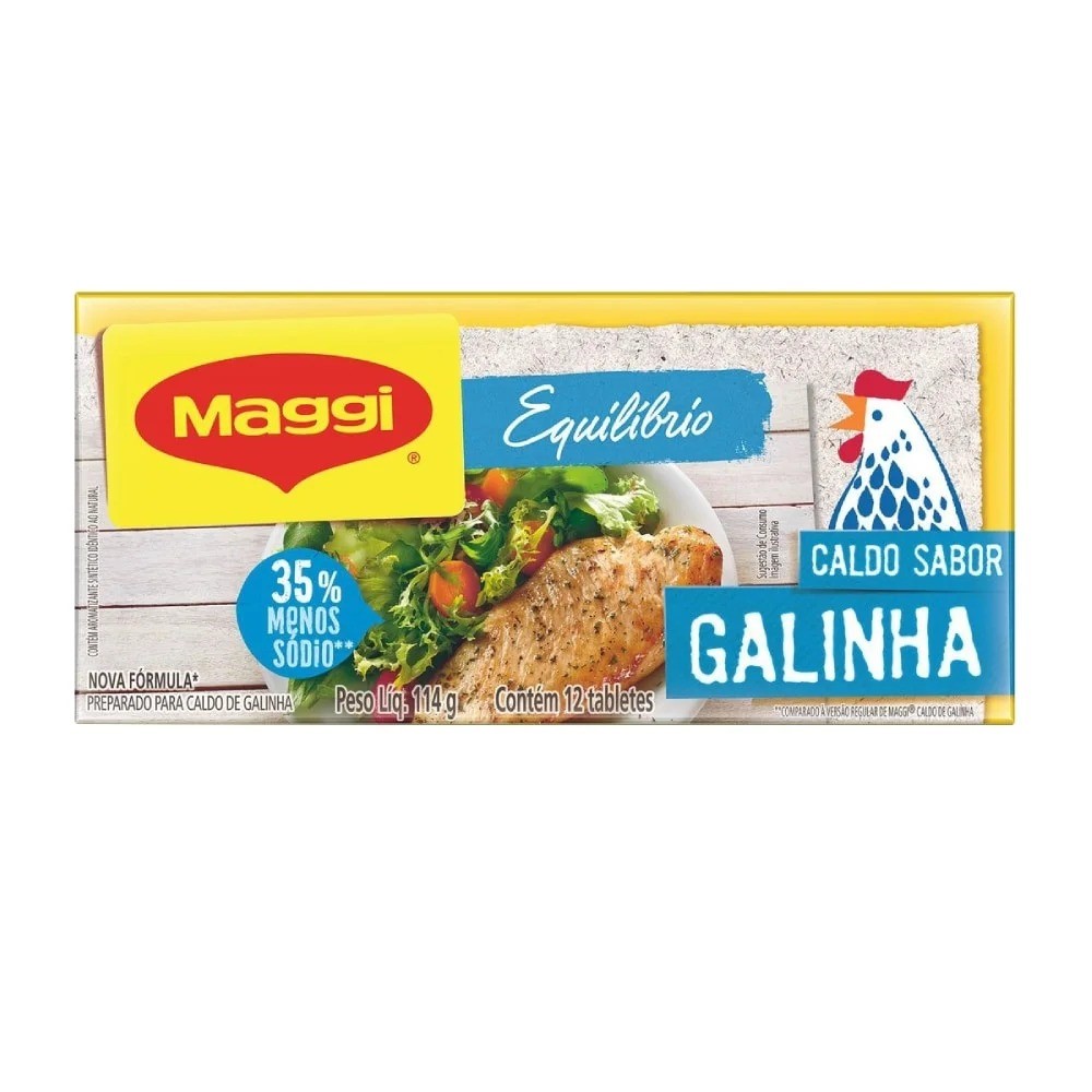 CALDO MAGGI MENOS SODIO 114G GALINHA