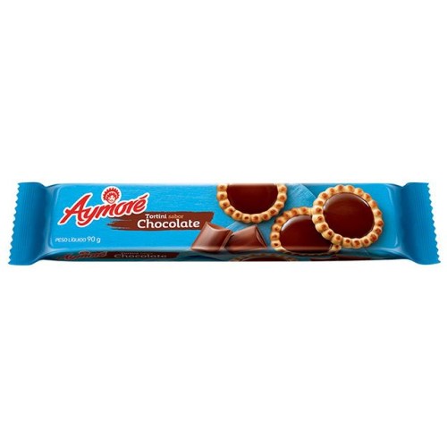 BISCOITO TORTINI AYMORE 90 G CHOCOLATE