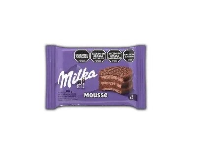 BISCOITO ALFAJOR MILKA 55 G MOUSSE CHOC