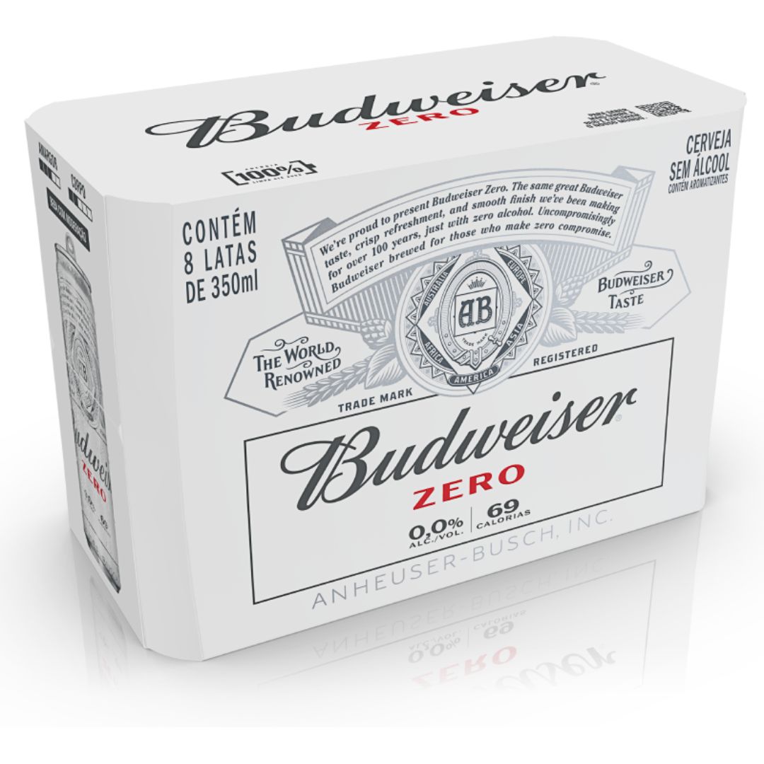 CERVEJA BUDWEISER LATA 350ML ZERO