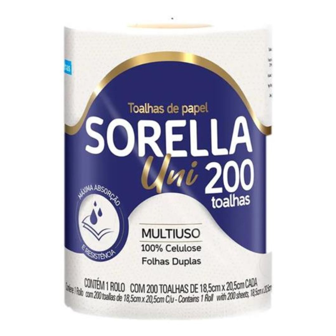 CN TOALHA DE PAPEL SORELLA FD 12X1 200 F