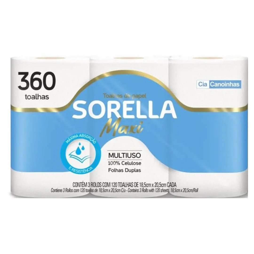 CN TOALHA DE PAPEL SORELLA MAXI 3UN 360F