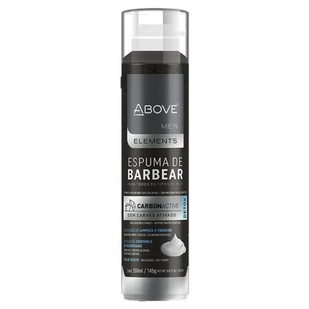 ESPUMA DE BARBA ABOVE CARVAO ATIVO 150ML
