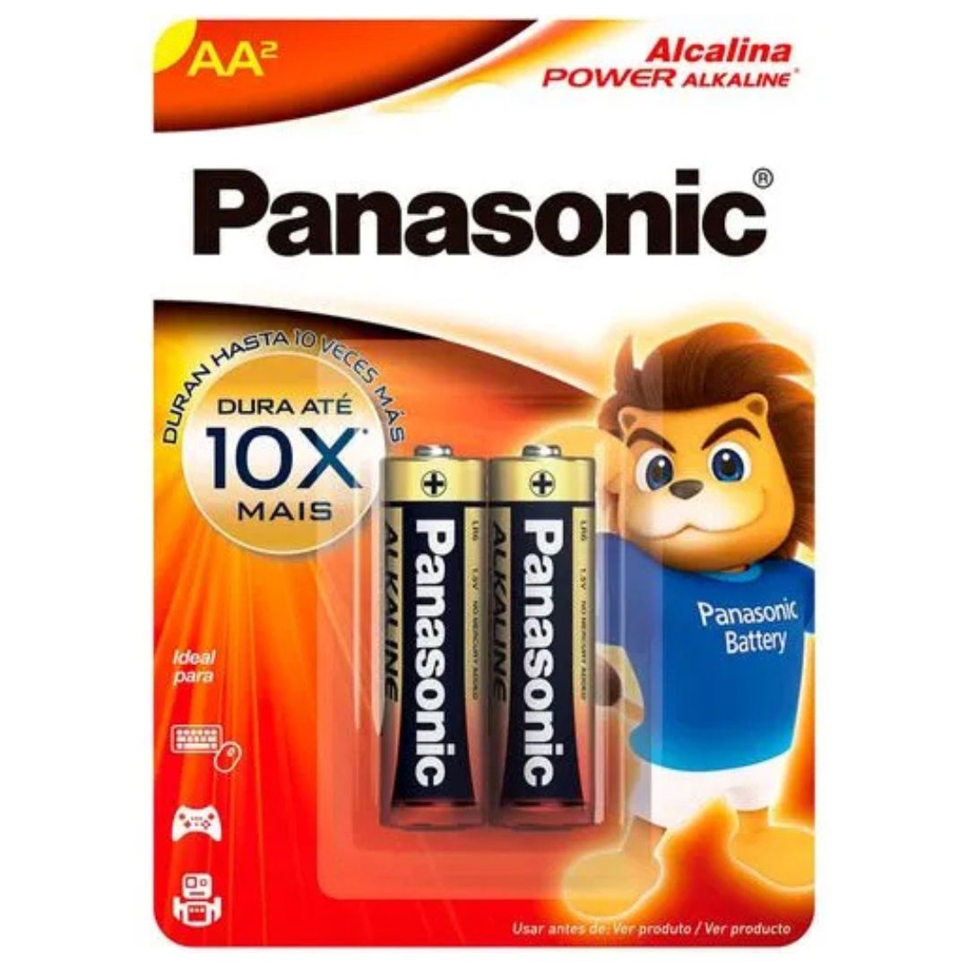 PILHA PANASONIC AA ALCALINA 2UN