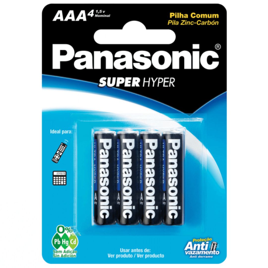 PILHA PANASONIC AAA 4UN