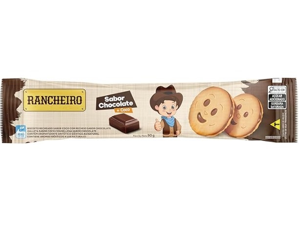 RA BISCOITO RECH RANCHEIRO CHOC/COCO 90G