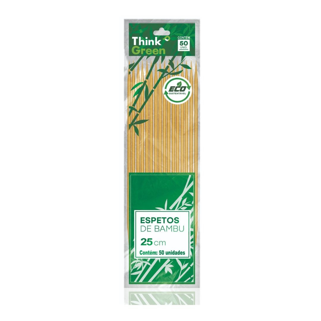 ESPETO DE BAMBU THINK GREEN 25CM C/50