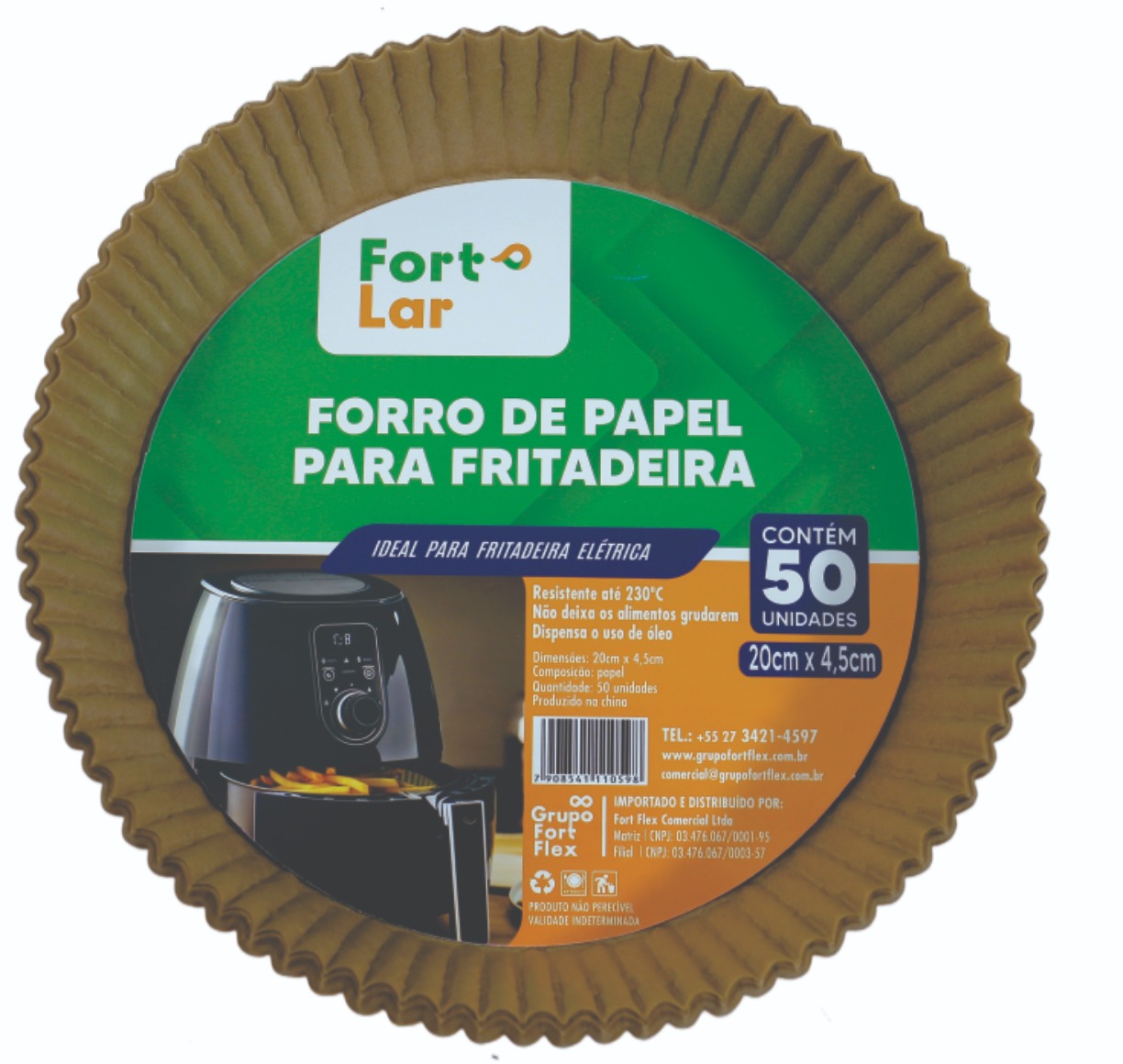 FORMA DE PAPEL FRIT. REDONDA 20X4,5 C/50