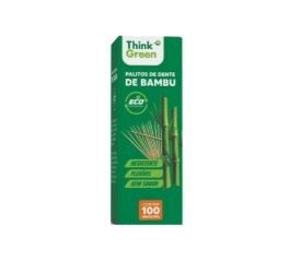 PALITO DE DENTE BAMBU THINK GREEN C/100