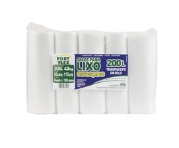 SACO DE LIXO TRANSP FORT FLEX 200L 100UN