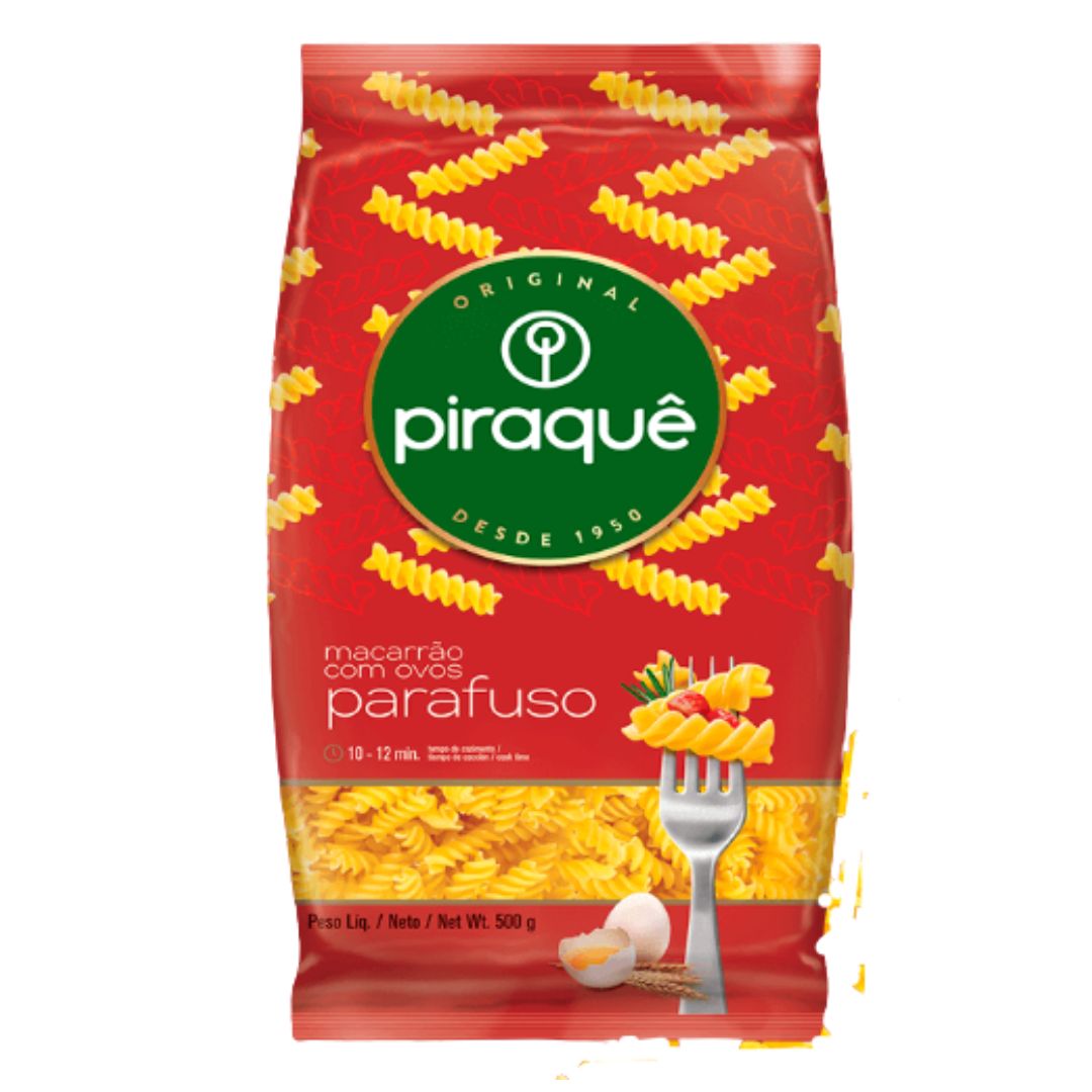 MACARRAO PIRAQUE PARAFUSO OVOS 500G