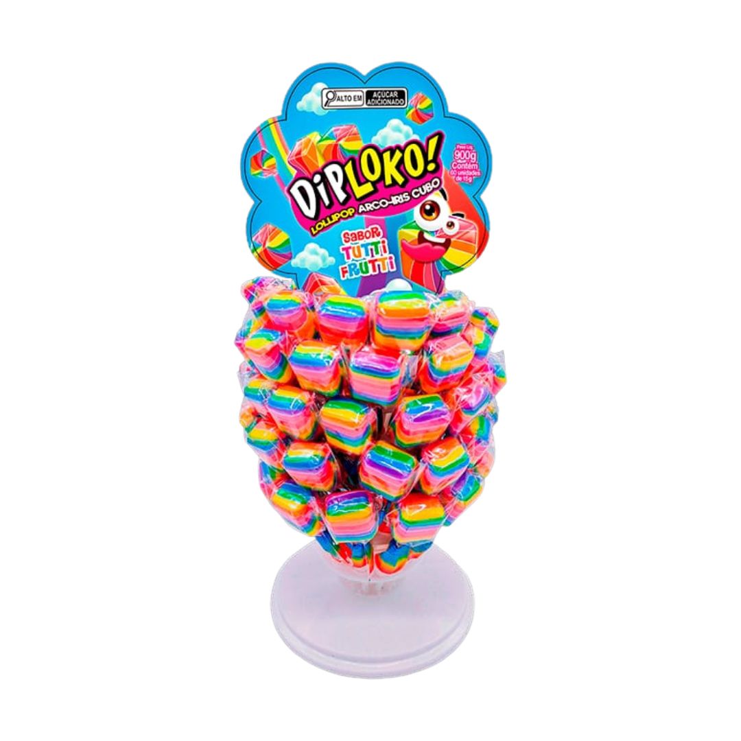 PIRULITO DIP LOKO TORRE ARCO-IRIS CB 15G