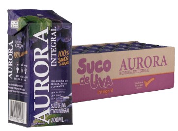 SUCO DE UVA AURORA TINTO INT 200ML