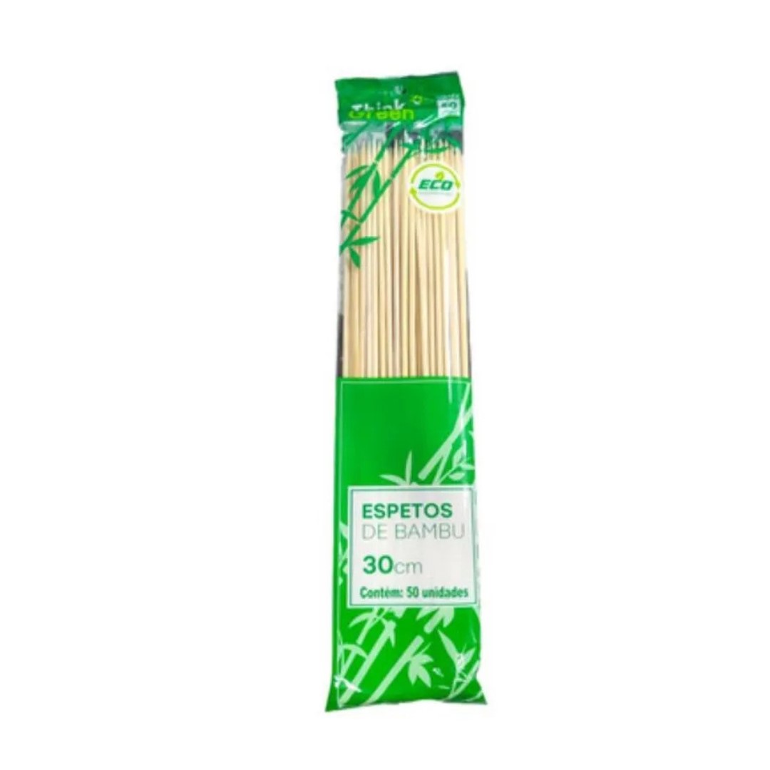 ESPETO DE BAMBU THINK GREEN 30CM C/50