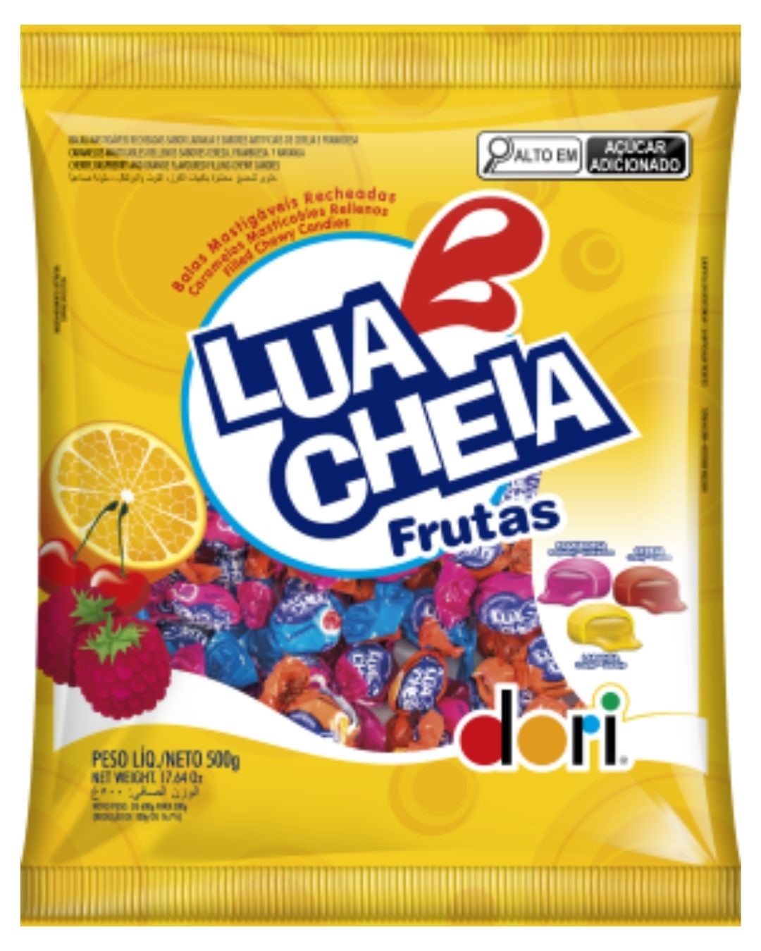 BALA DORI LUA CHEIA FRUTAS 500G