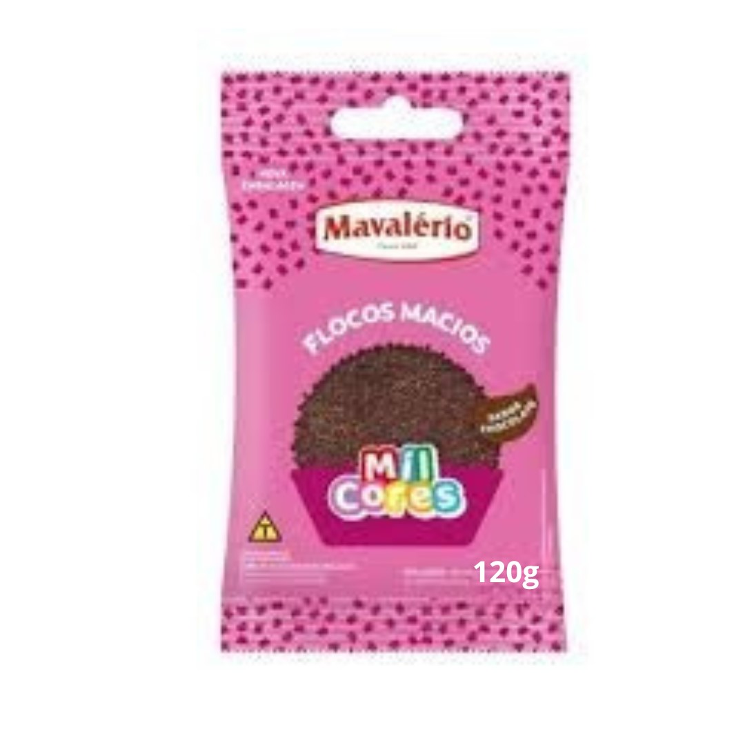 CONFEITO FLOCO CHOC. MAC. MAVALERIO 120G