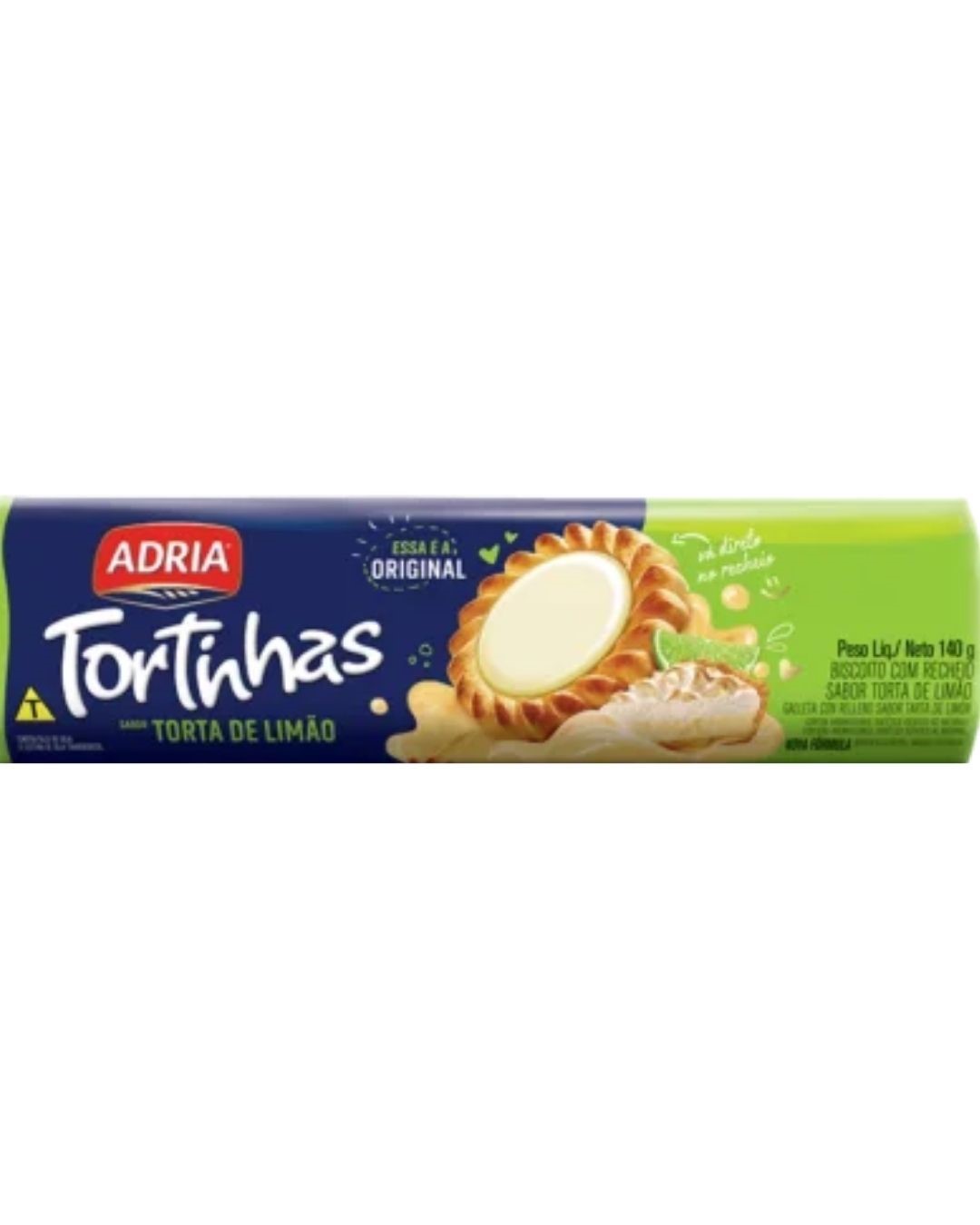 BISCOITO ADRIA TORTINHAS LIMAO 140G