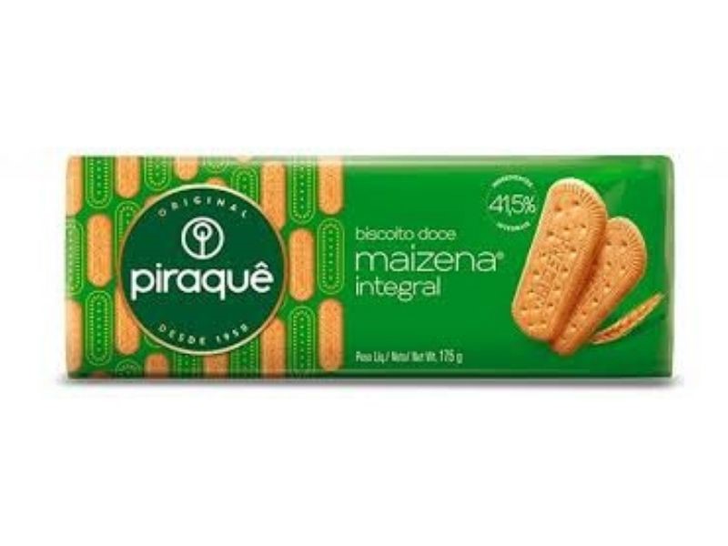 BISCOITO PIRAQUE 175G MAIZENA INTEGRAL