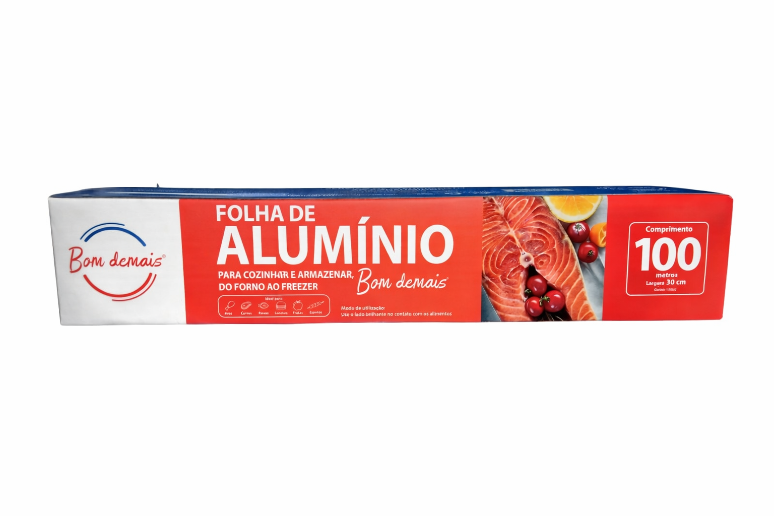 PAPEL ALUMINIO 30CM X 100M BOM DEMAIS