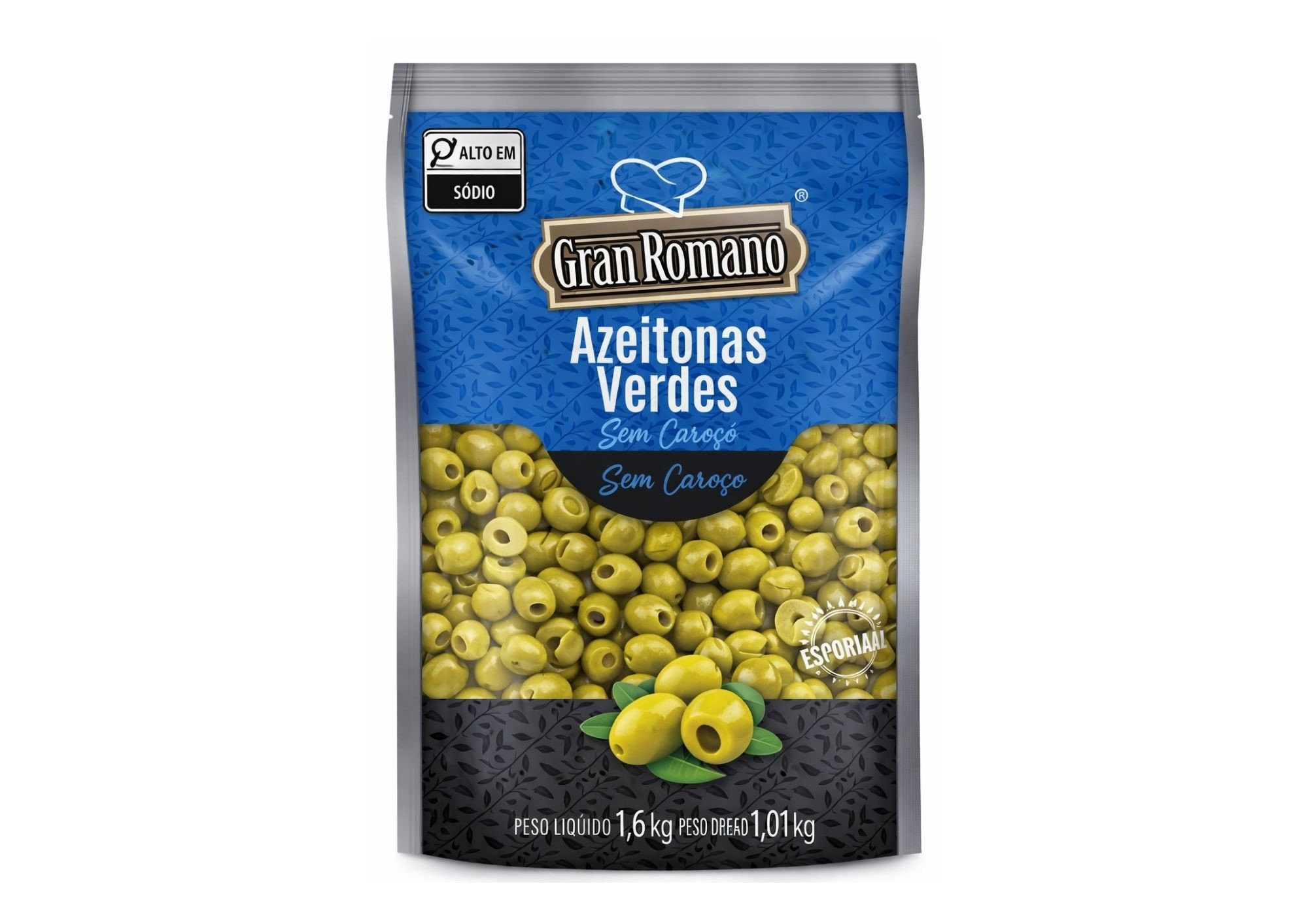 AZEITONA VERD S/CARO GRAN ROMANO 1,010KG