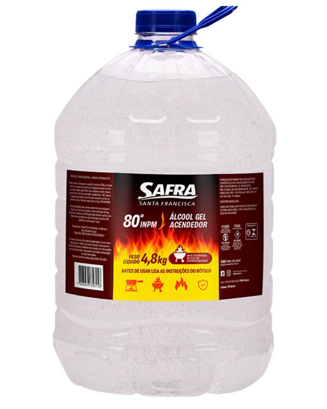 ALCOOL GEL ACENDEDOR 80° SAFRA 4,8KG