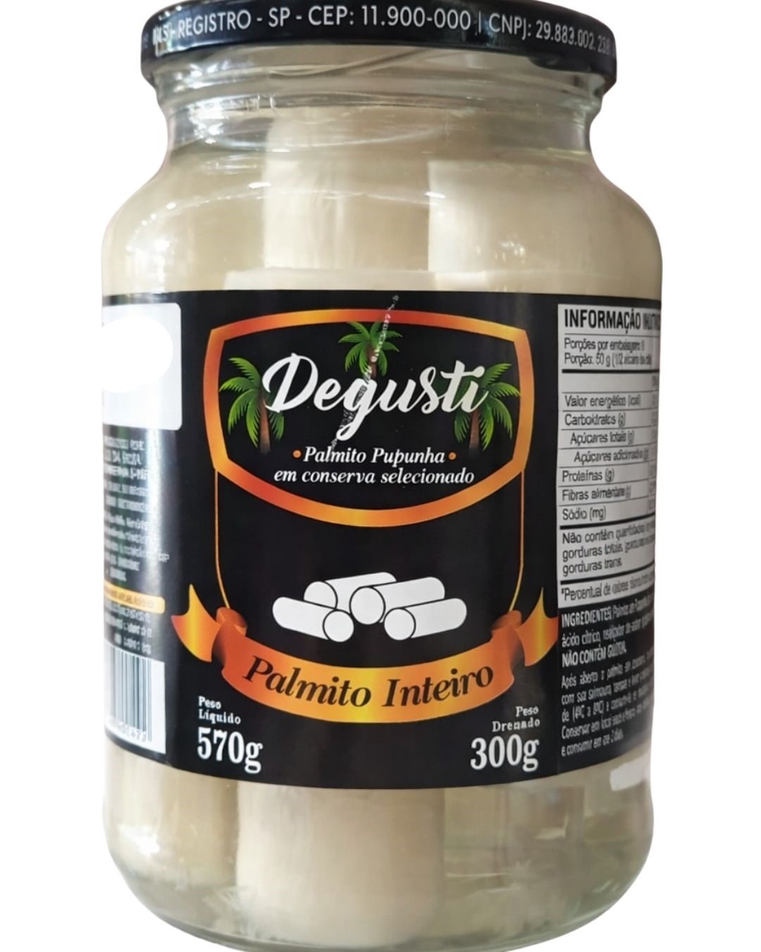 PALMITO DEGUST INTEIRO 300 G