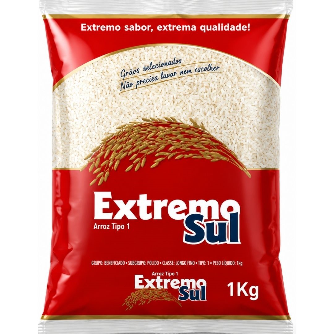 ARROZ TIPO 1 EXTREMO SUL 1 KG BRANCO
