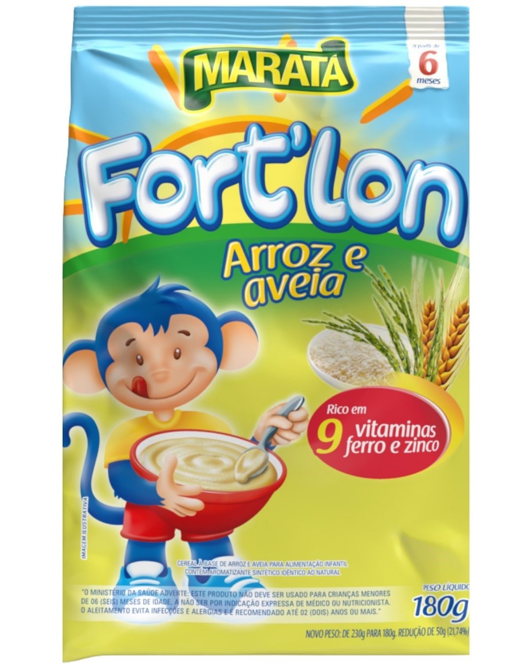 MINGAU ARROZ/AVEIA MARATA 180G