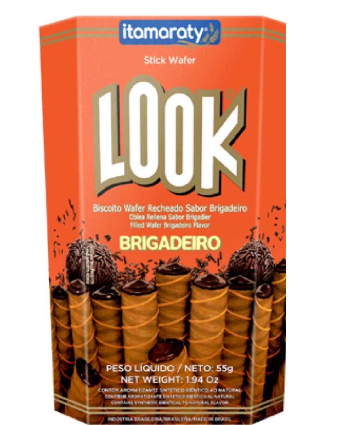 BISCOITO STICK LOOK 55G BRIGADEIRO