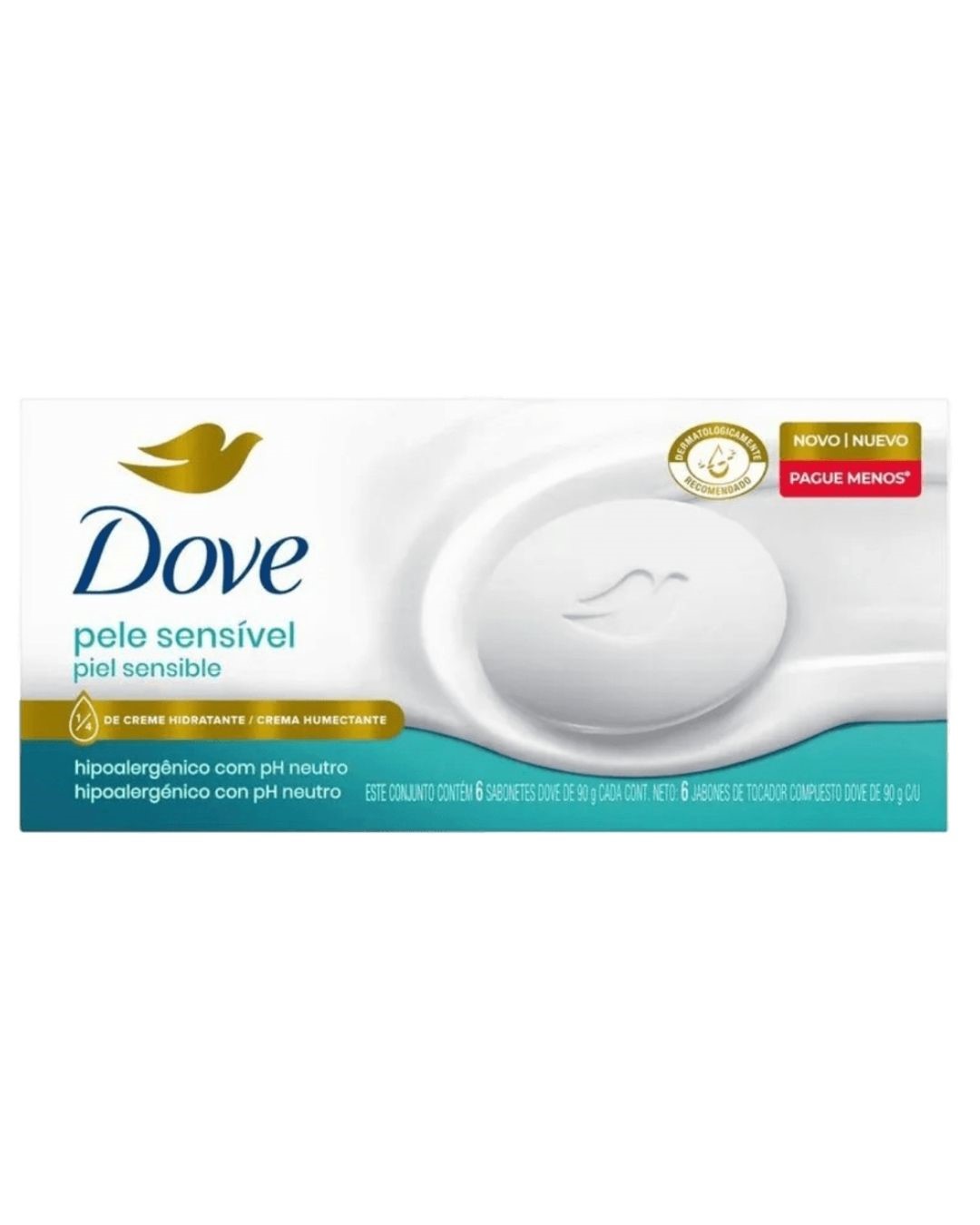 SABONETE DOVE C/06UN 90G PELE SENSIVEL