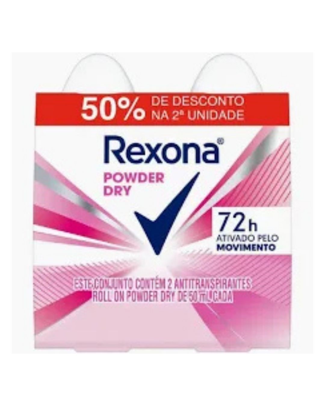 DESOD REXONA ROLON 50ML FEM POWDER C/2UN