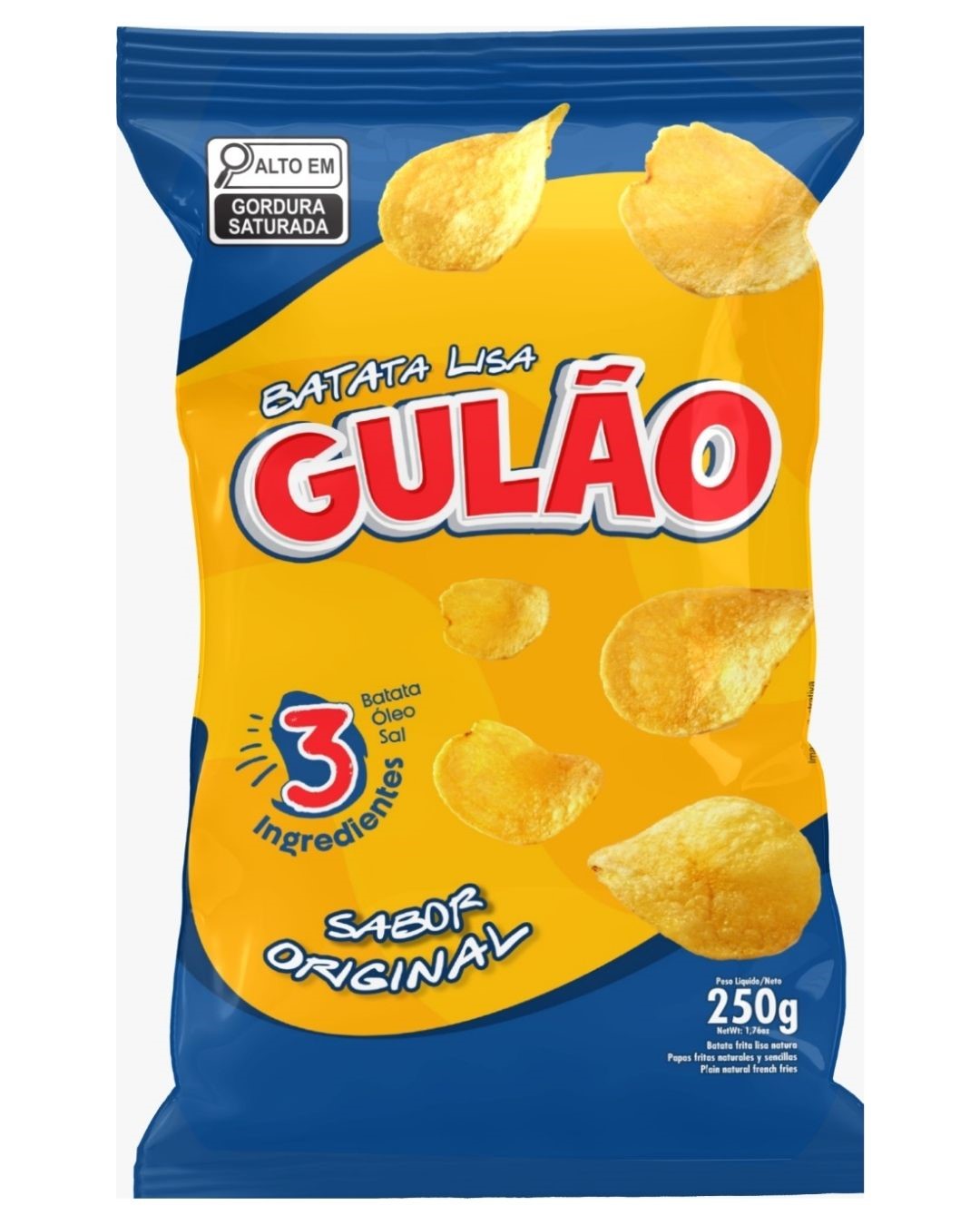 CHIPS BATATA LISA GULAO 250 G ORIGINAL