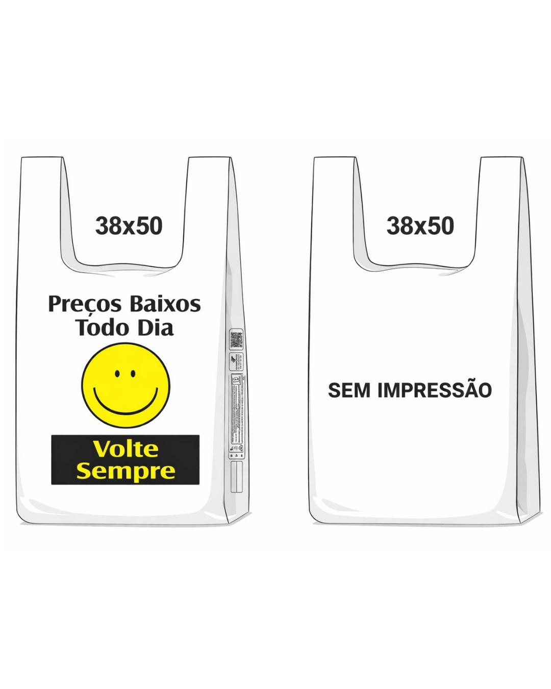 SACOLA PLASTICA 38X50 V.SEMPRE C/500UN