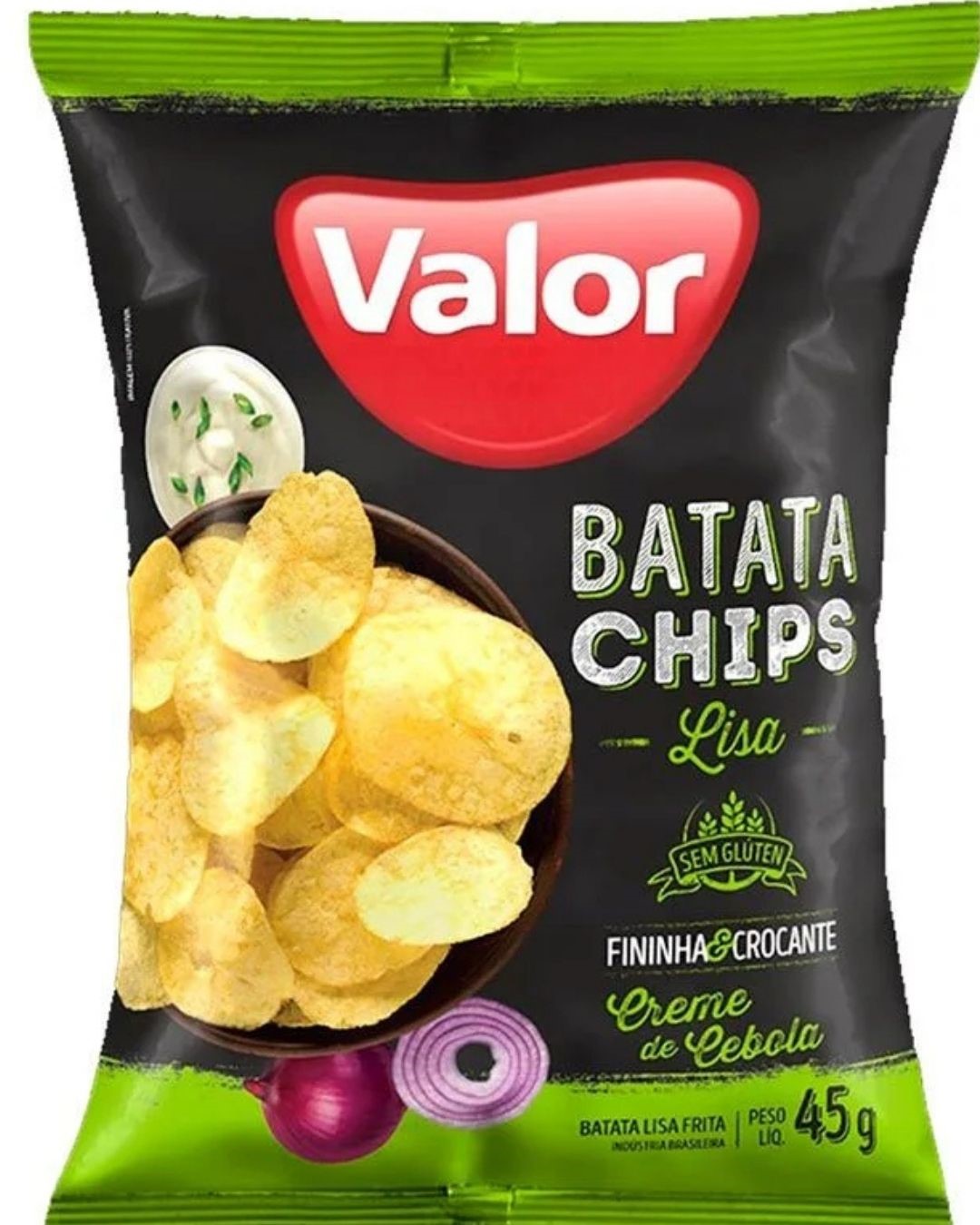 CHIPS BATATA VALOR 45G CREME DE CEBOLA