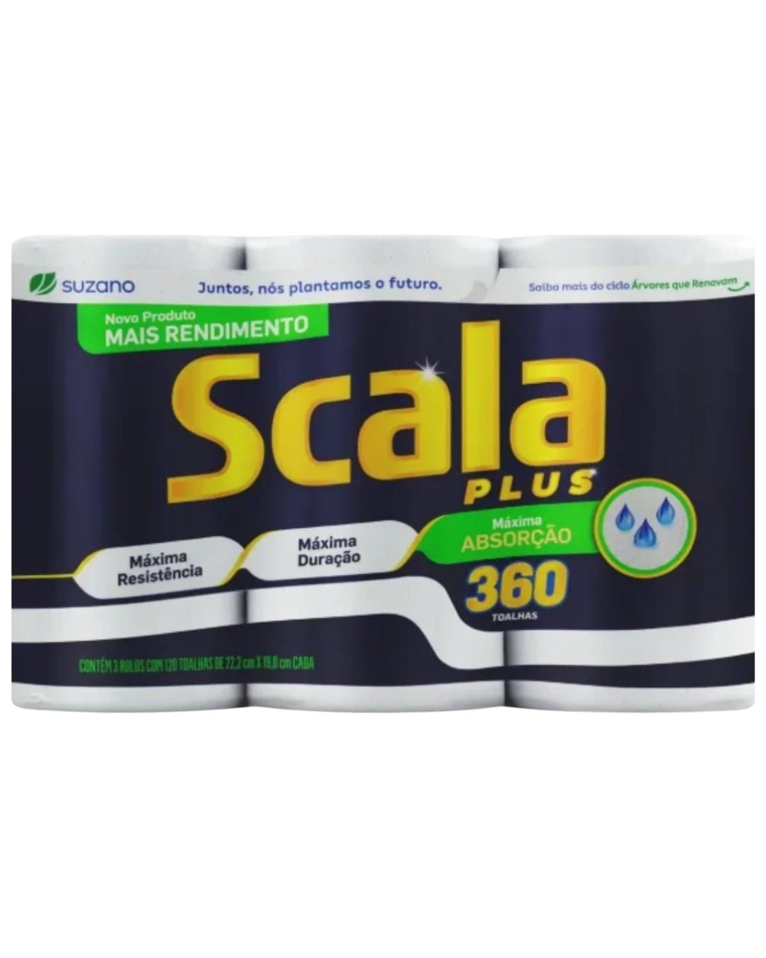 PAPEL TOALHA SCALA PLUS 3X120FLS