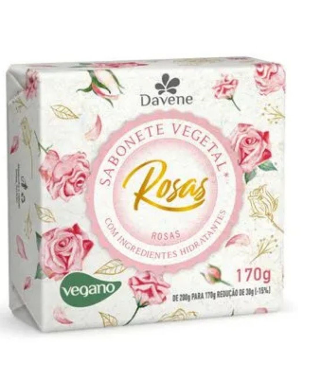 SABONETE VEG ROSAS DAVENE 170G