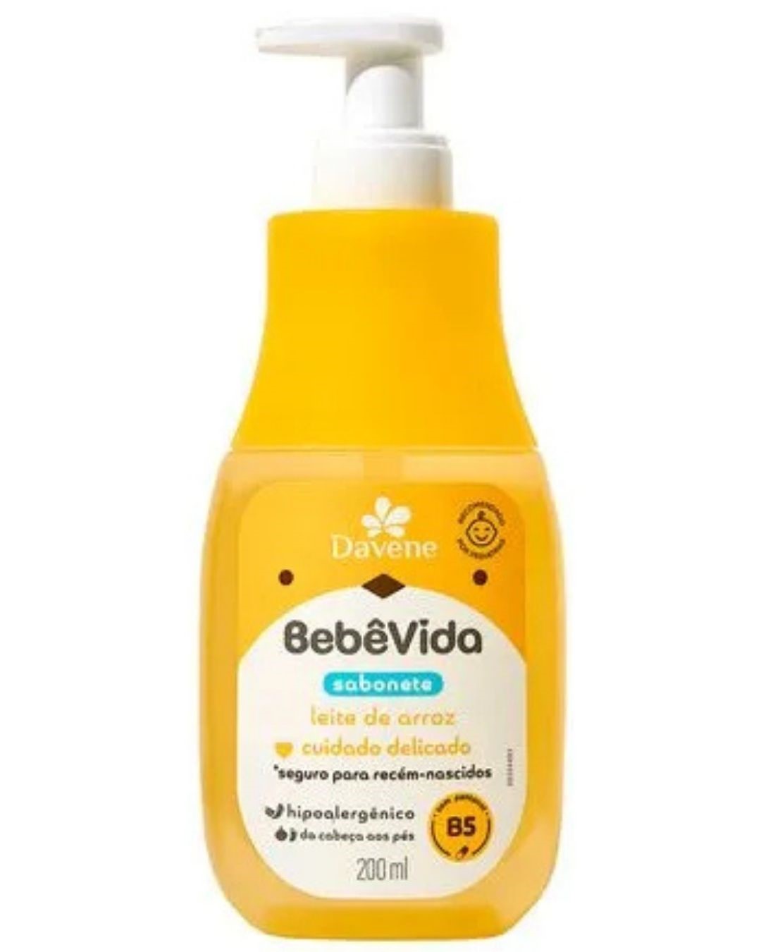 SABONETE LIQ. BEBE VIDA 200ML LEIT ARROZ