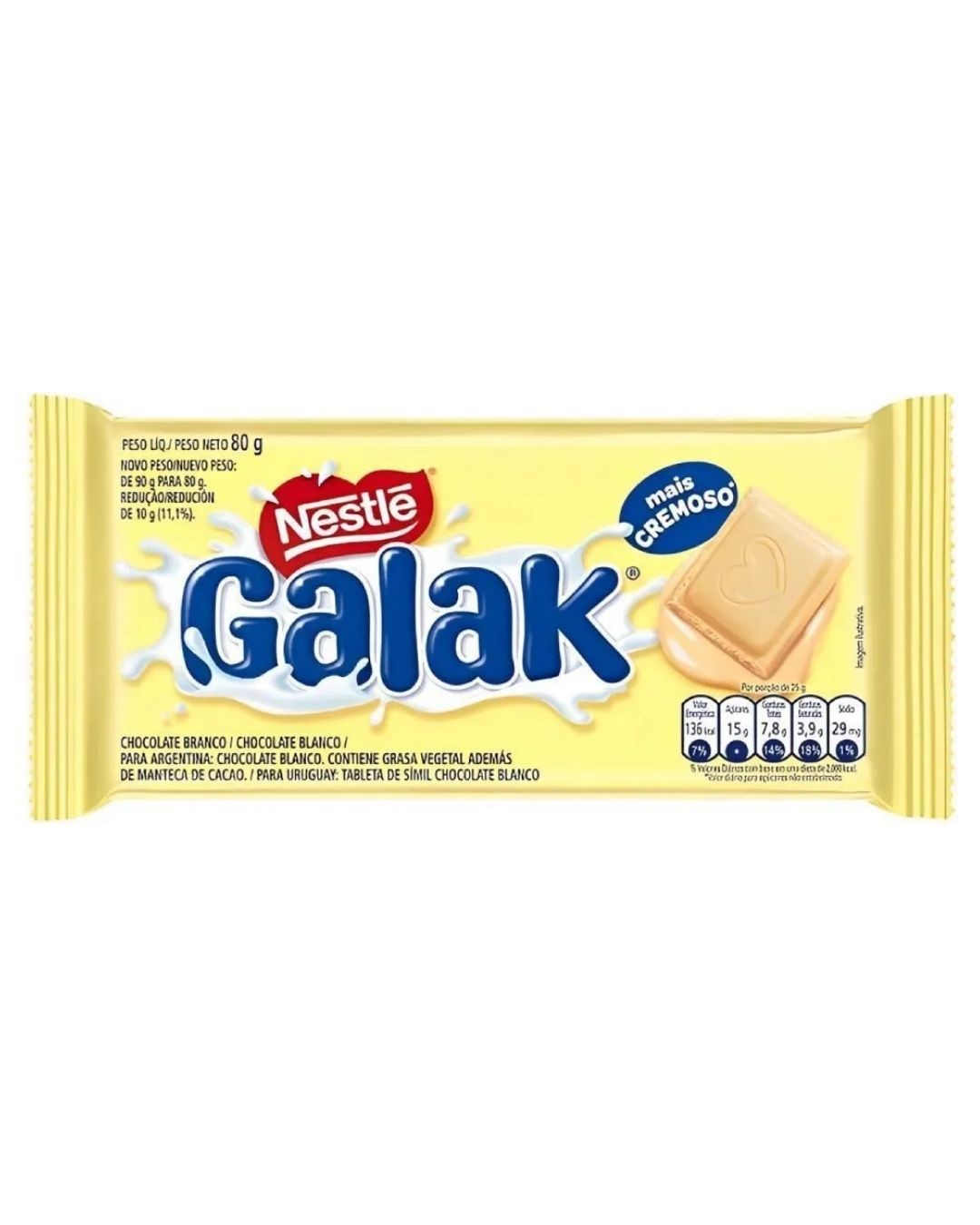 CHOCOLATE GALAK BARRA CHOC BRA 80G PROM
