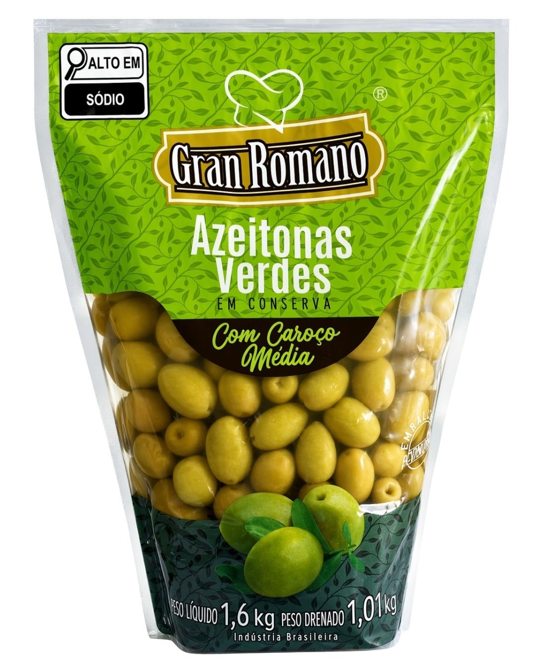 AZEITONA VERD C/CARO GRAN ROMANO 1,010KG