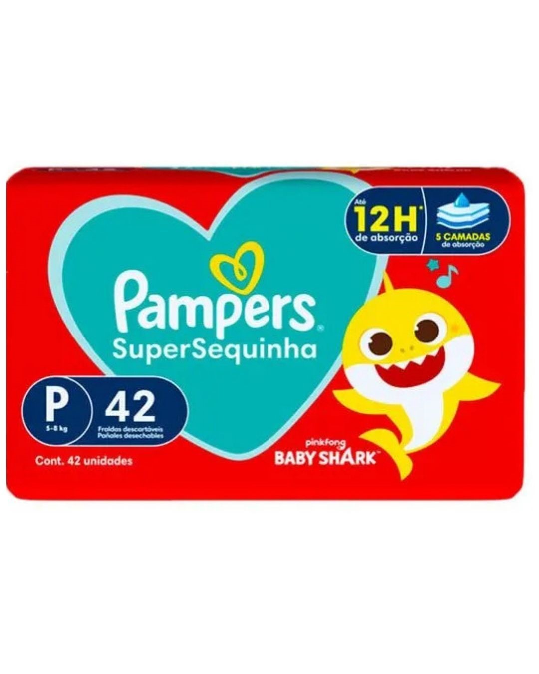 FRALDA DESC.PAMPERS SUP. SEQUINHA P 42UN
