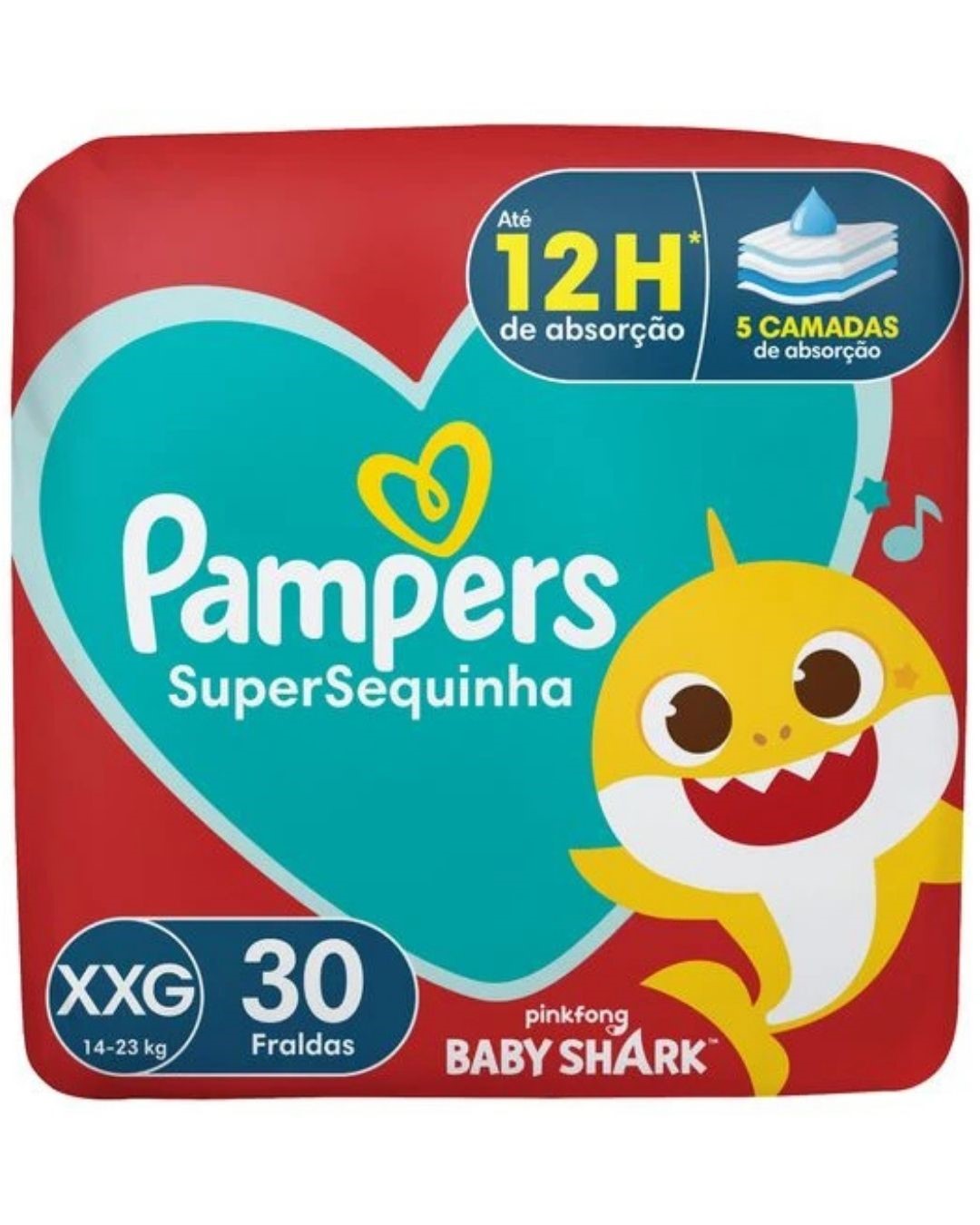FRALDA PAMPERS SUP. SEQUINHA XXG 30UN