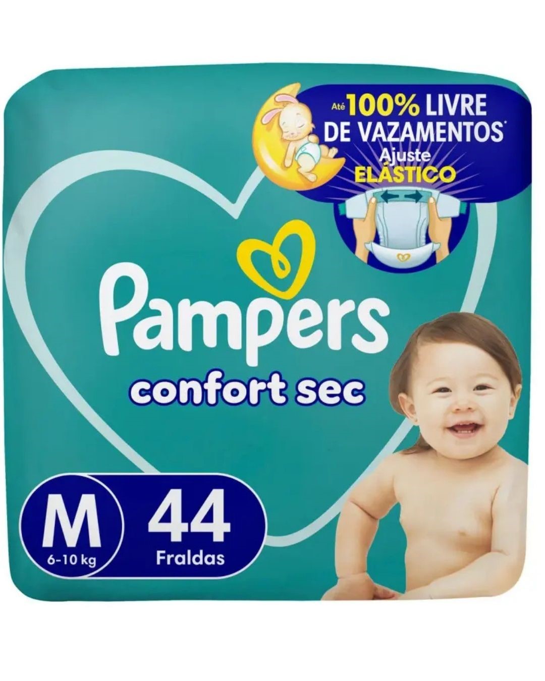 FRALDA PAMPERS CONFORTSEC M 44UN