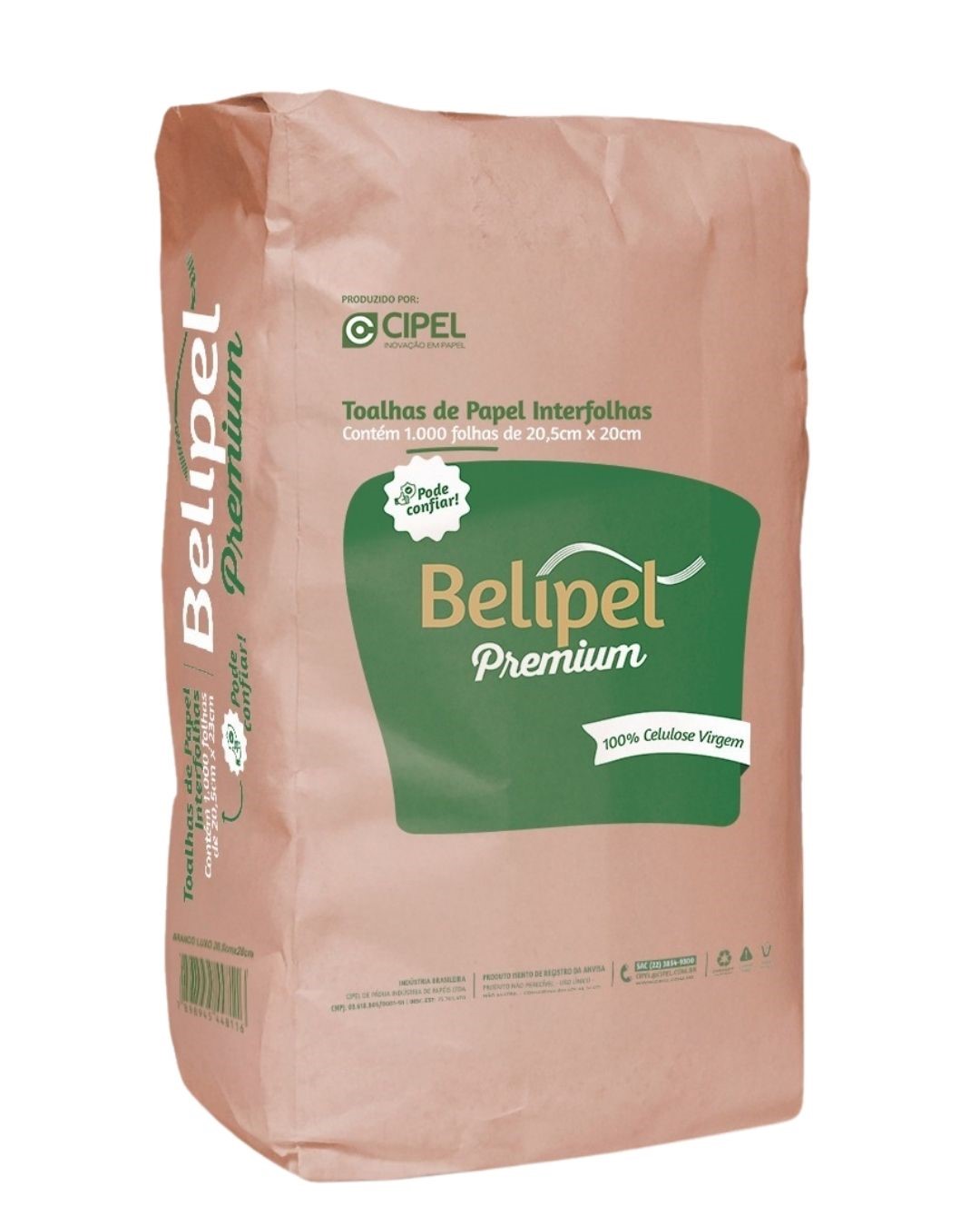 PAPEL TOALHA BELIPEL PREM 20,5X20 1000FL