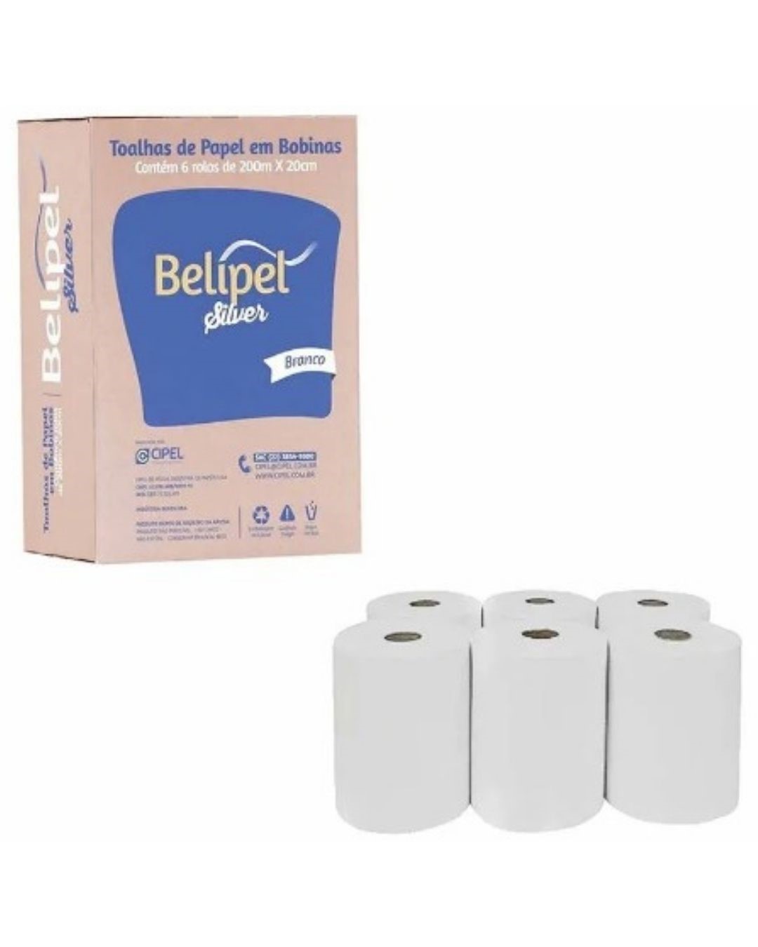 PAPEL TOALHA BELIPEL 20X200M 6RLS