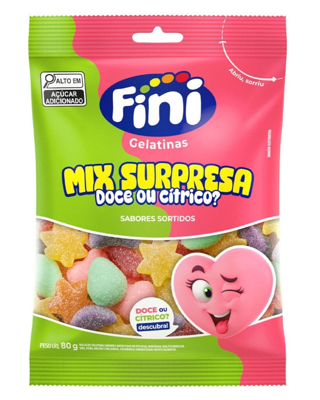FI BALA GELATINA FINI MIX SURPRESA 80G