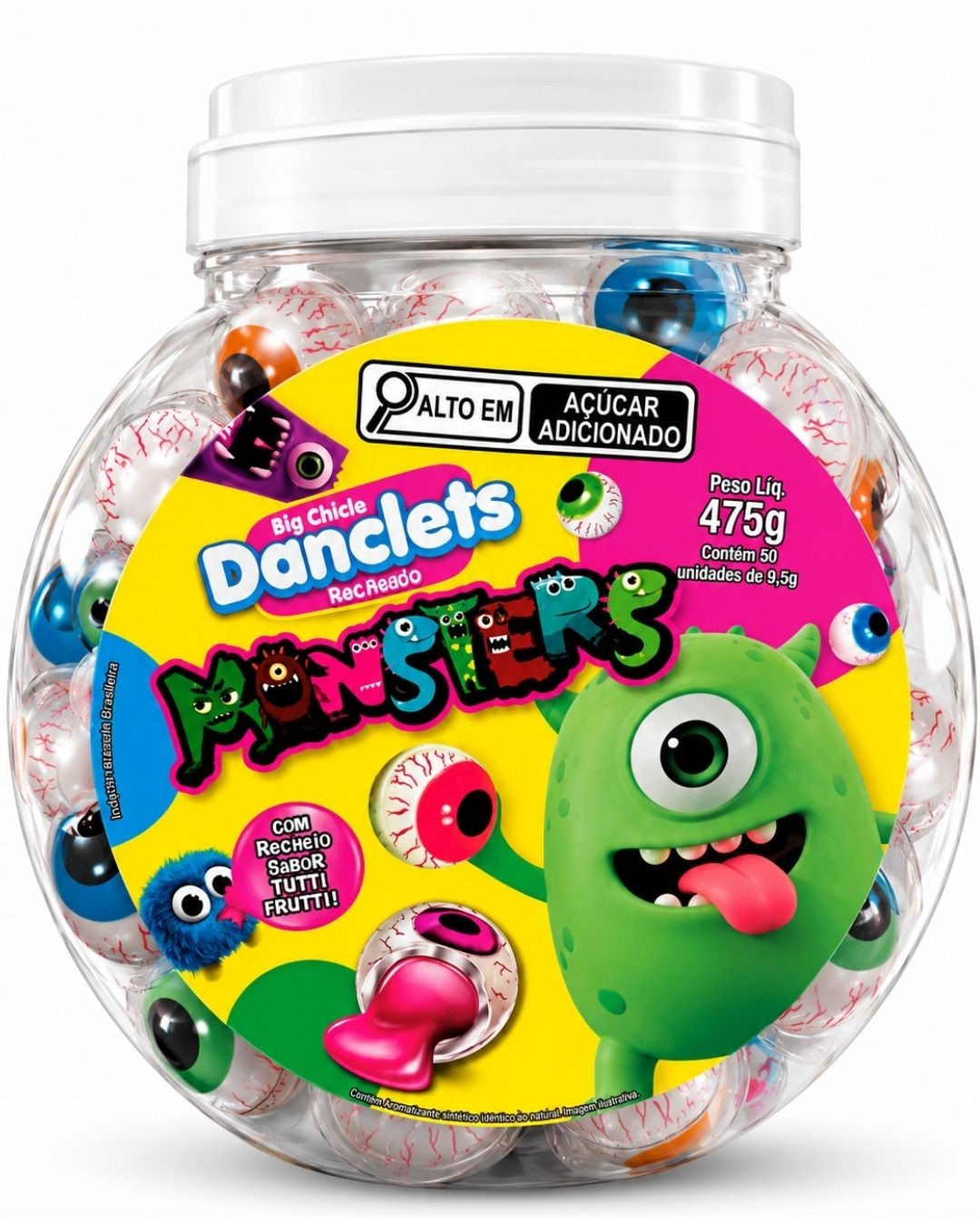 CHICLETE DANCLETS MONSTERS RECH 9,5 G
