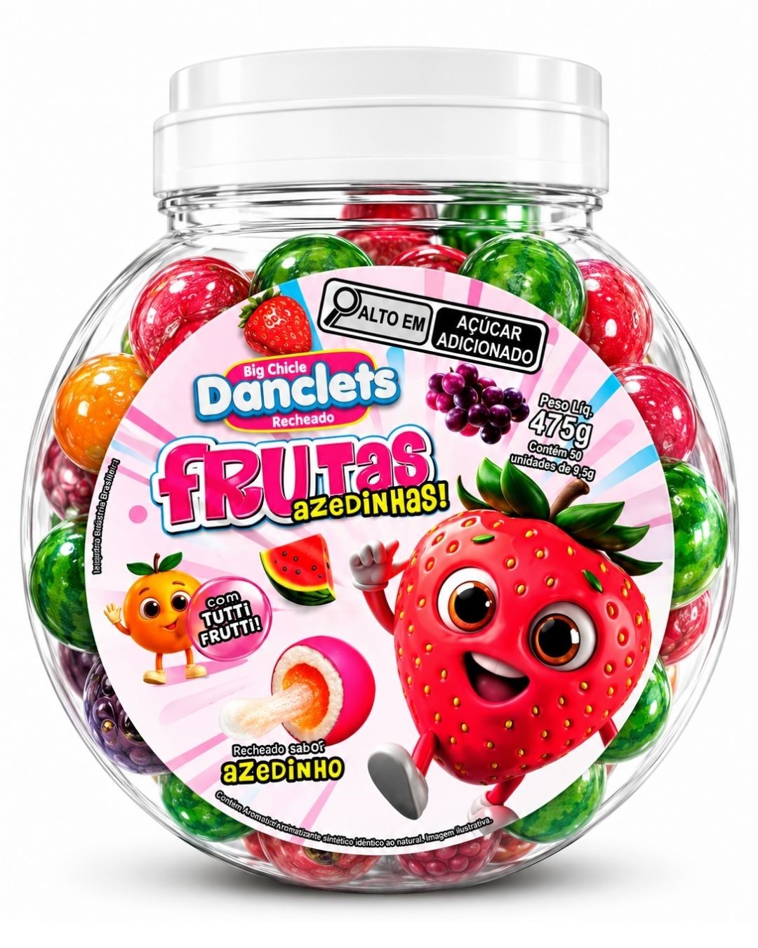 CHICLETE DANCLETS FRUTAS RECH 9,5 G