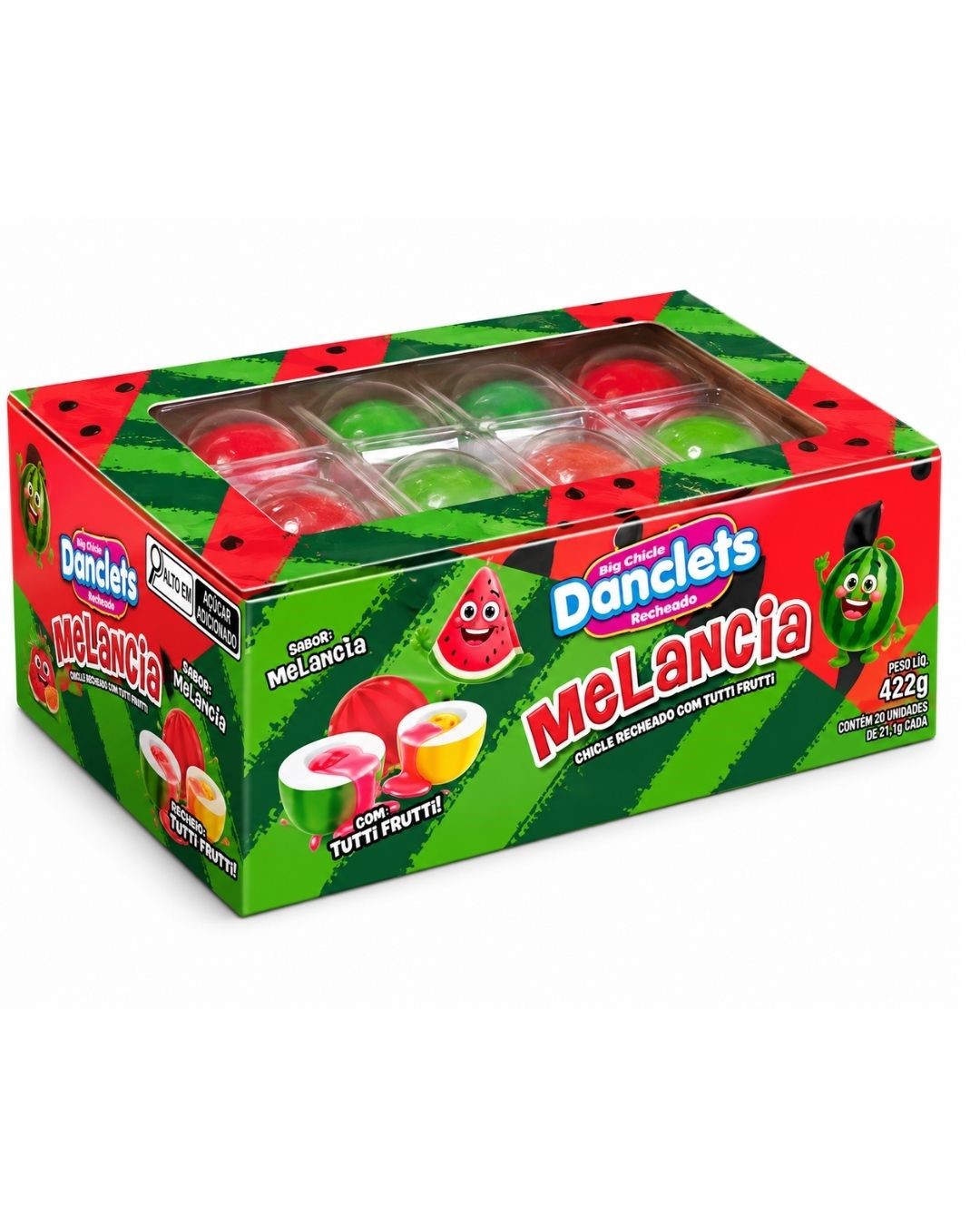 CHICLETE DANCLETS MELANCIA 18 G