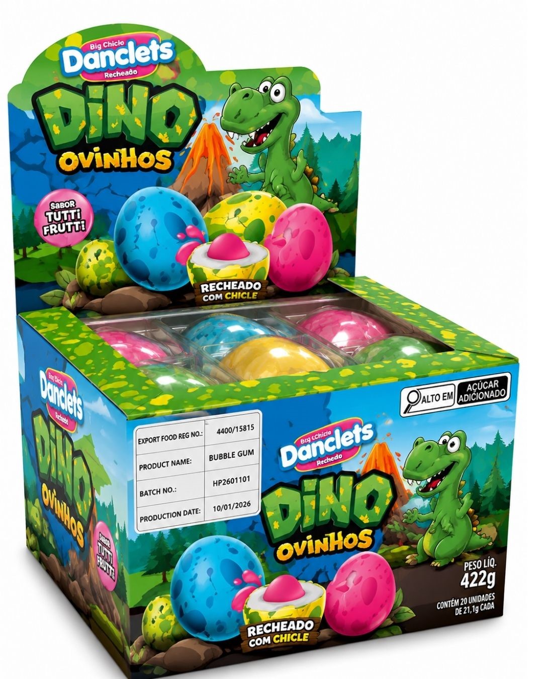 CHICLETE DANCLETS DINO OVINHOS 18 G